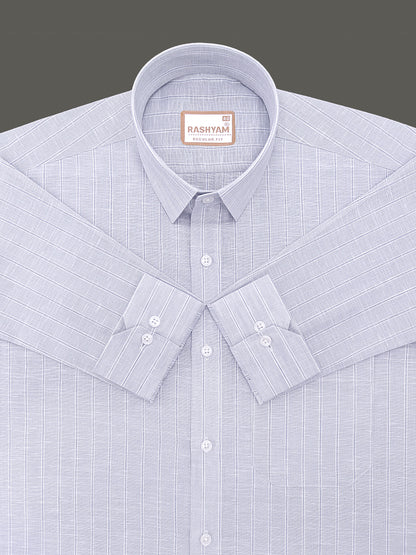 Lux Linen Arezzo Greyish Line On Light Grey Formal Shirt