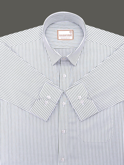 Finest Cotton Antoine Spring Green Stripe Formal Shirt For Men