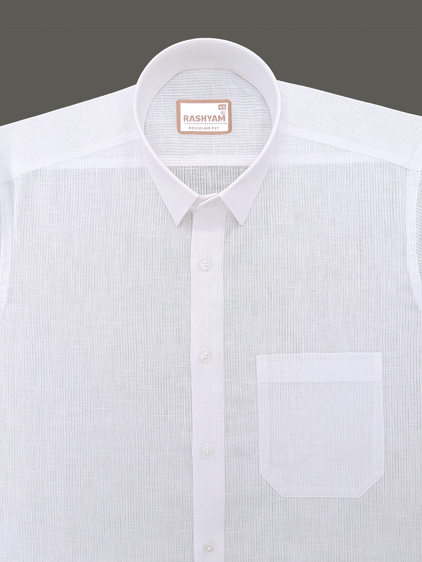 Linen Cotton Valoria White Narrow Stripe Formal Shirt