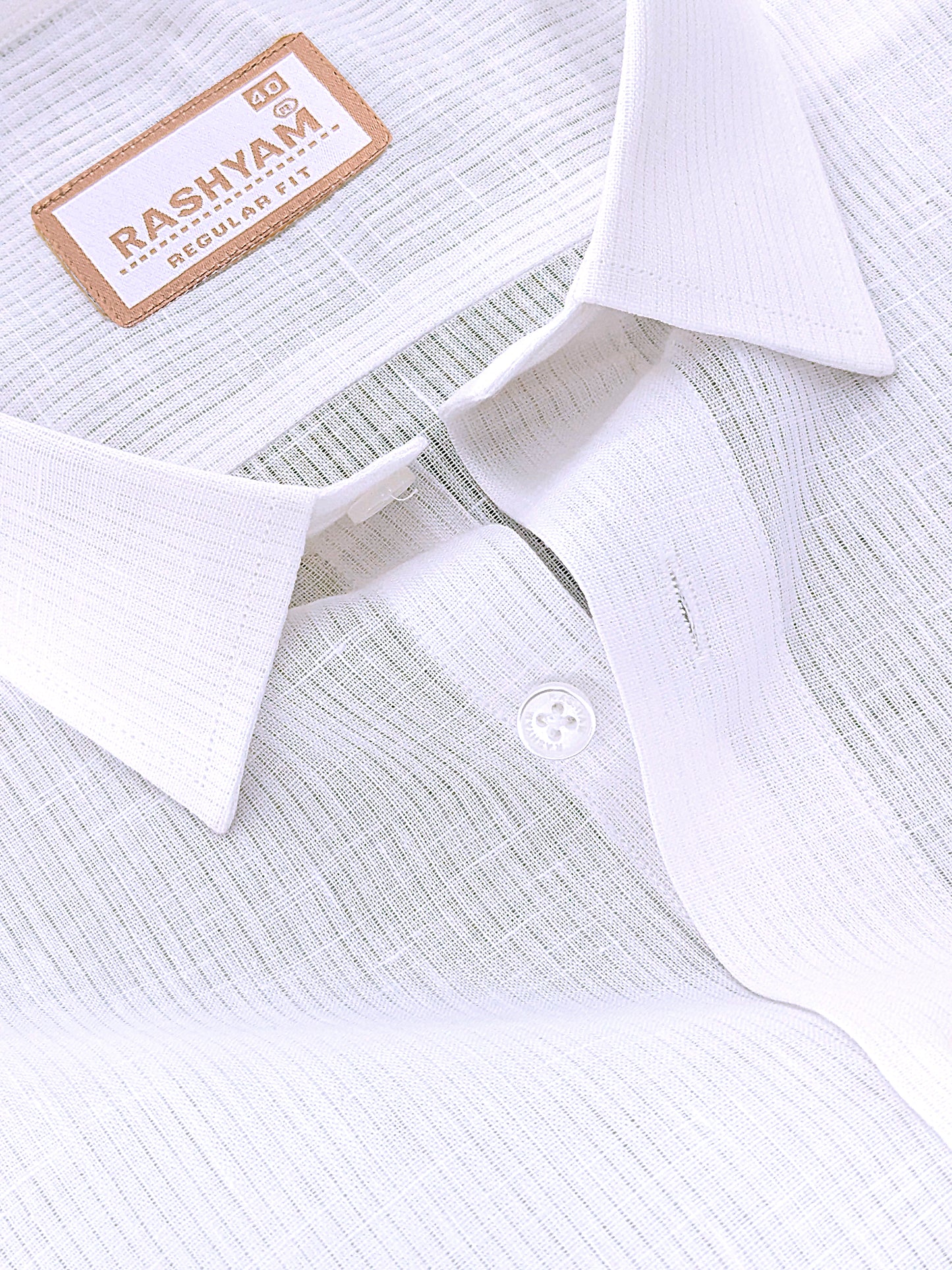 Linen Cotton Valoria White Narrow Stripe Formal Shirt