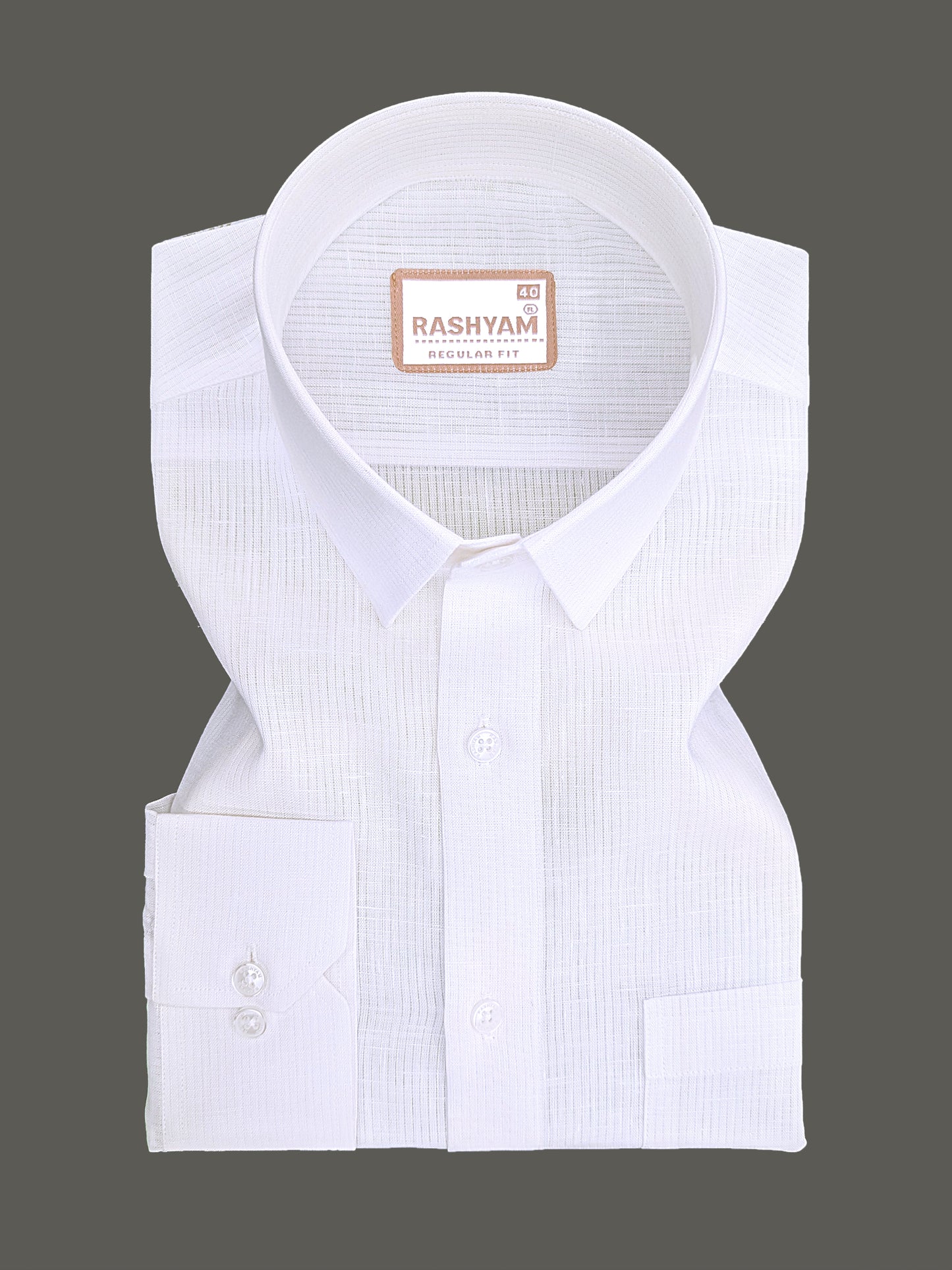 Linen Cotton Valoria White Narrow Stripe Formal Shirt