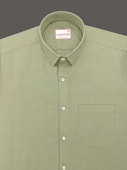 Luxurious Linen Abruzzo Sand Green Formal Shirt