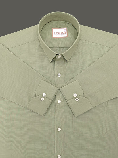 Luxurious Linen Abruzzo Sand Green Formal Shirt