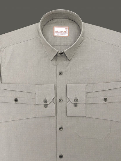Premium Cotton Portelle Sauf Green Designer Checks Formal Shirt