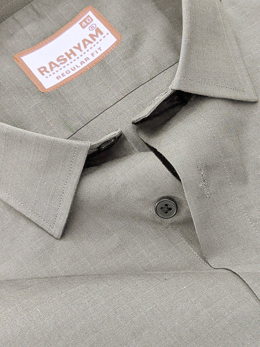 Premium Cotton Portelle Sauf Green Designer Checks Formal Shirt