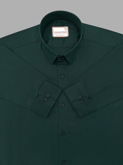 Premium Cotton Casia Jungle Green Formal Shirt