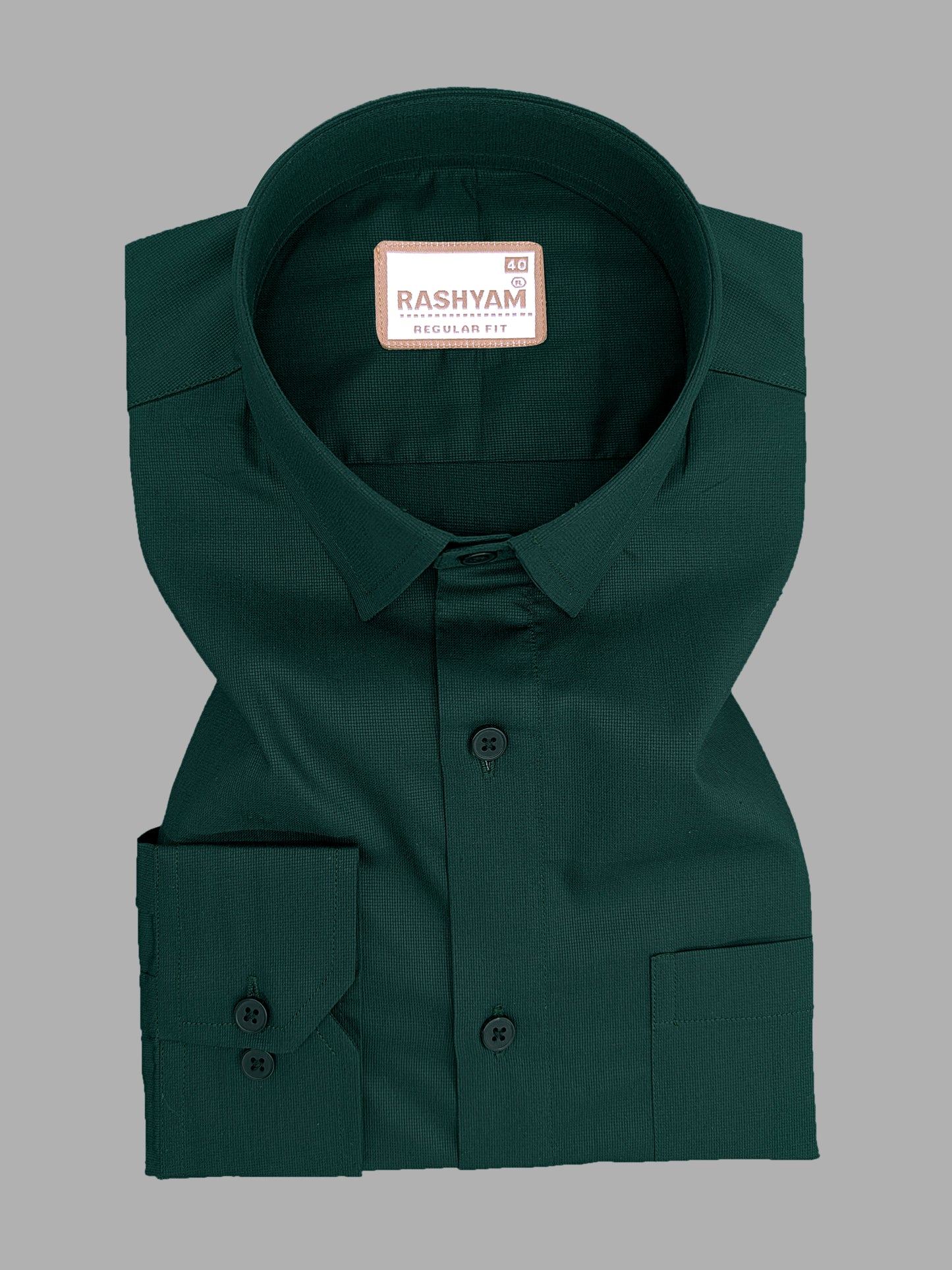 Premium Cotton Casia Jungle Green Formal Shirt