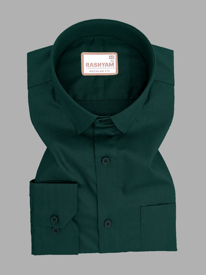 Premium Cotton Casia Jungle Green Formal Shirt