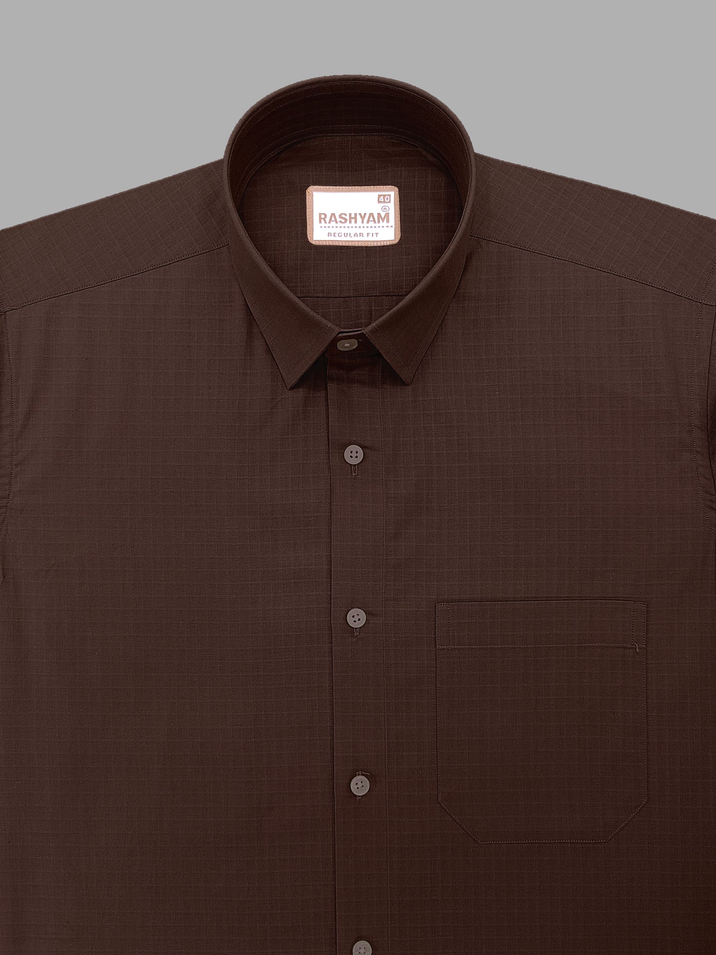 Premium Cotton Portelle Coffee Designer Checks Formal Shirt For Men