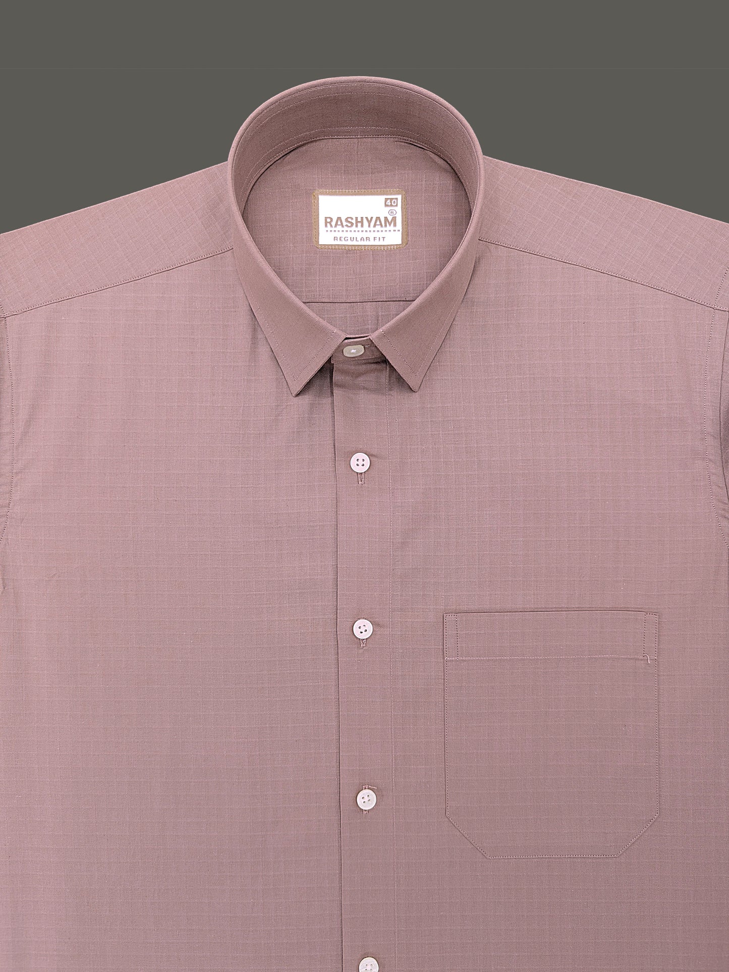 Premium Cotton Portelle Rosy Peach Designer Checks Formal Shirt For Men