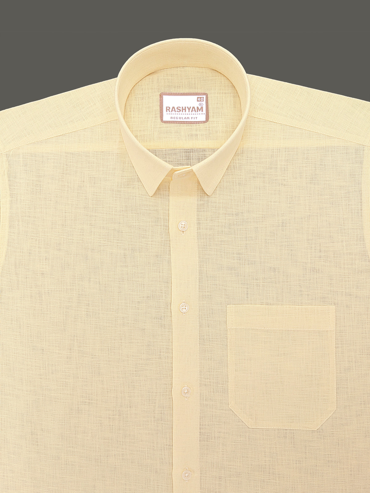 Italian Linen Noventia Butter Yellow Formal Shirt