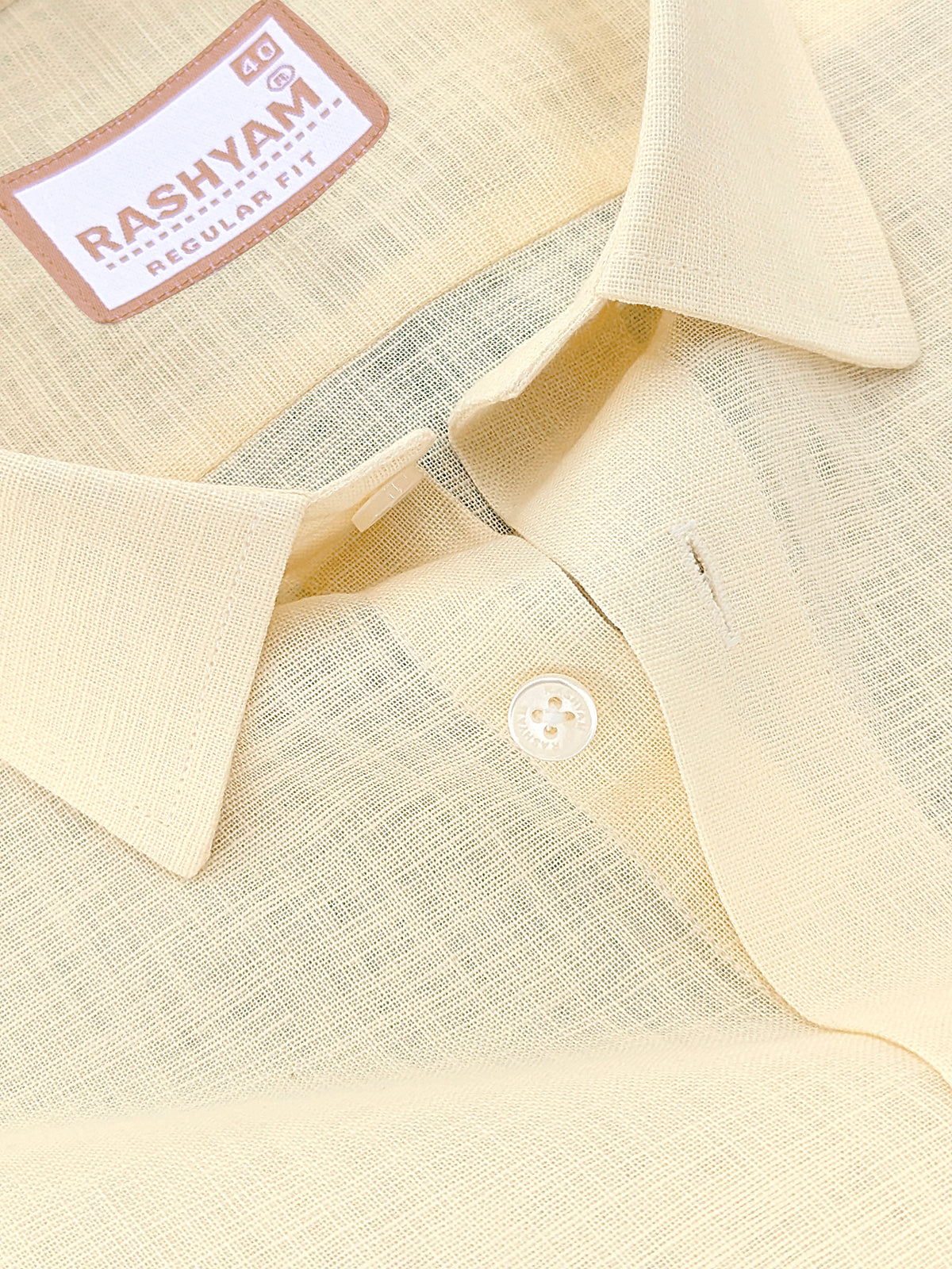 Italian Linen Noventia Butter Yellow Formal Shirt