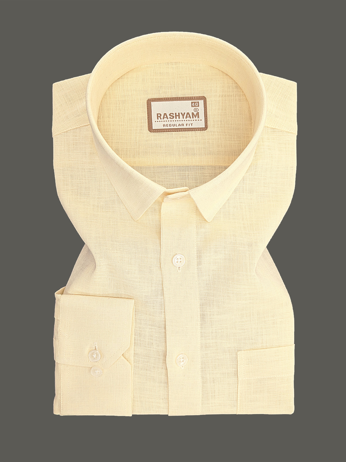 Italian Linen Noventia Butter Yellow Formal Shirt