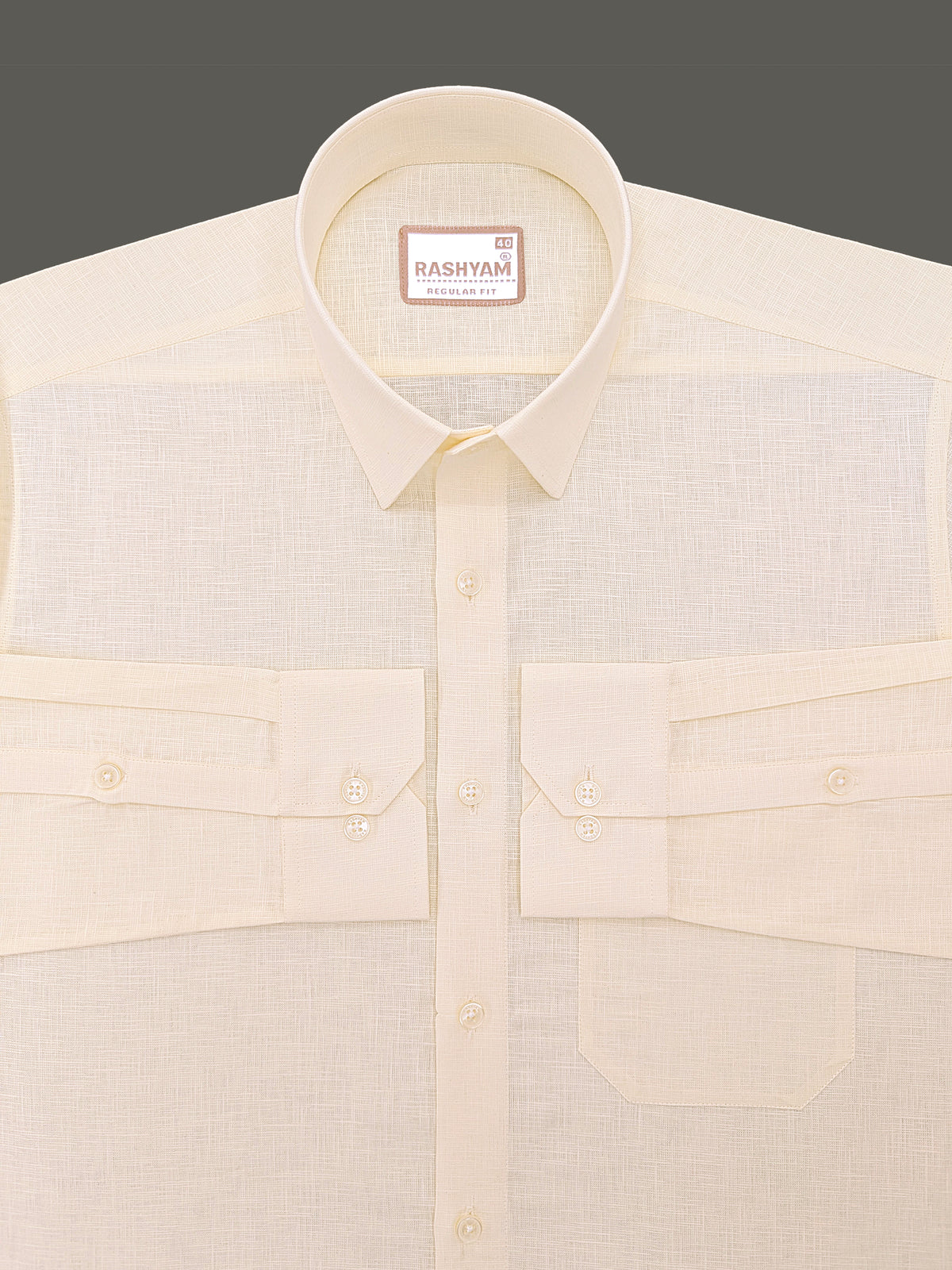 Luxurious Italian Linen Rich Cream Formal Shirt
