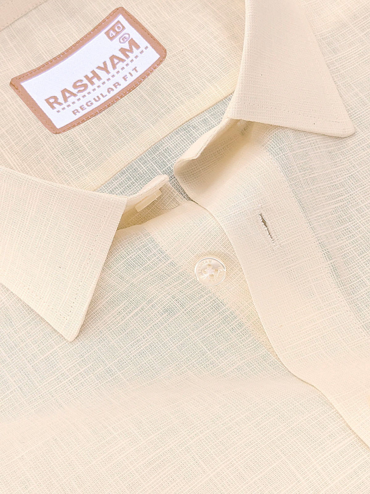 Luxurious Italian Linen Rich Cream Formal Shirt