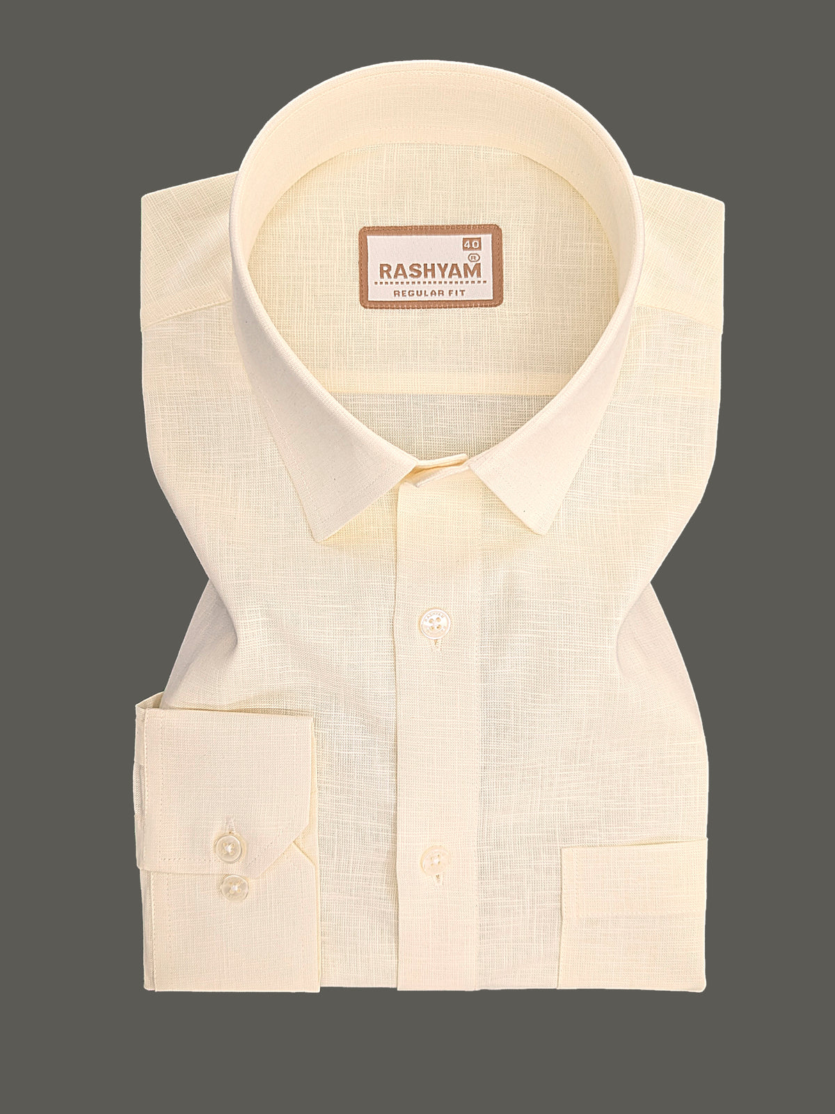 Luxurious Italian Linen Rich Cream Formal Shirt