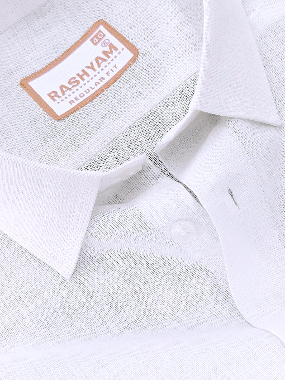 Italian Linen Noventia Natural White Formal Shirt