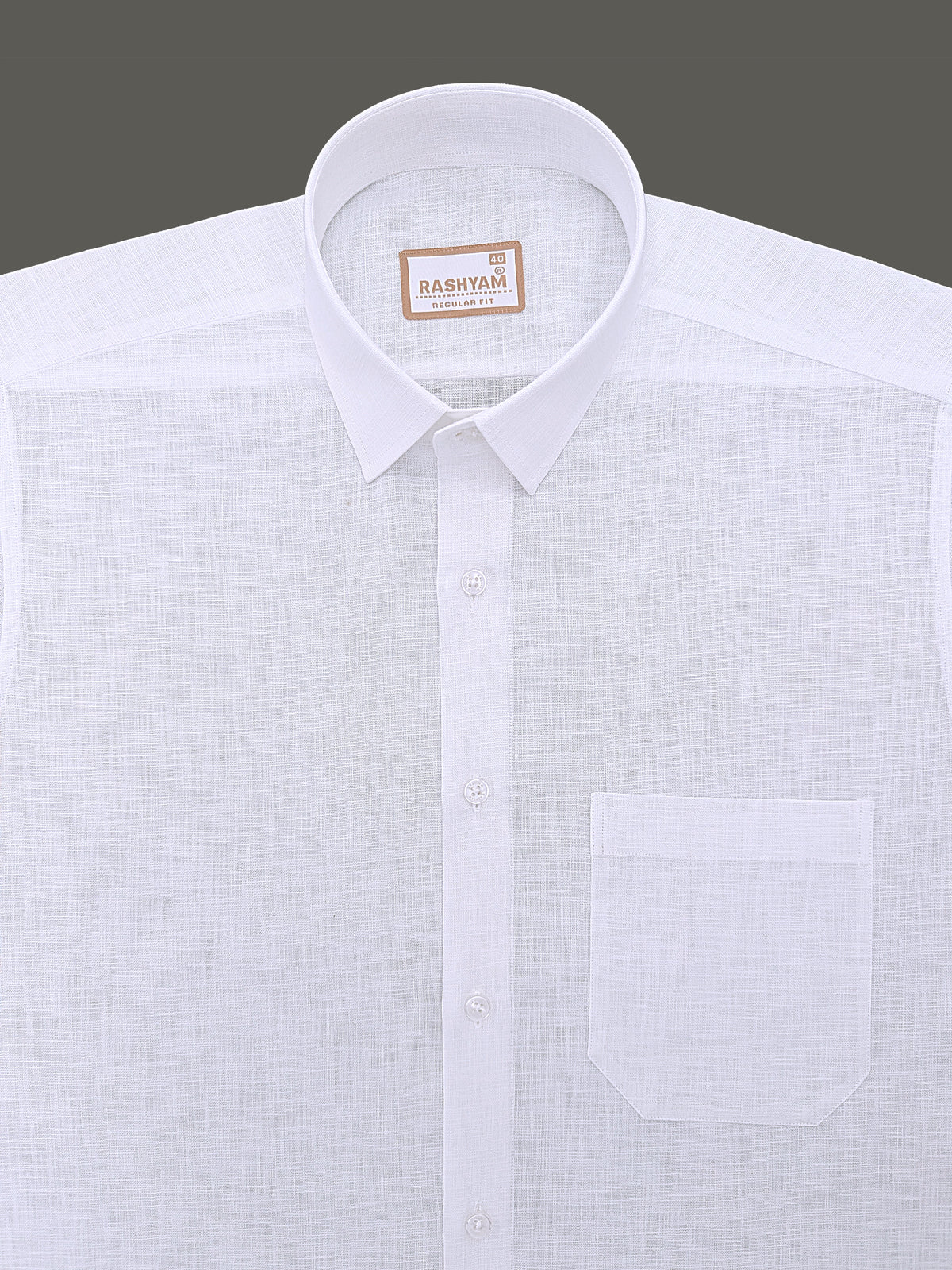 Italian Linen Noventia Natural White Formal Shirt
