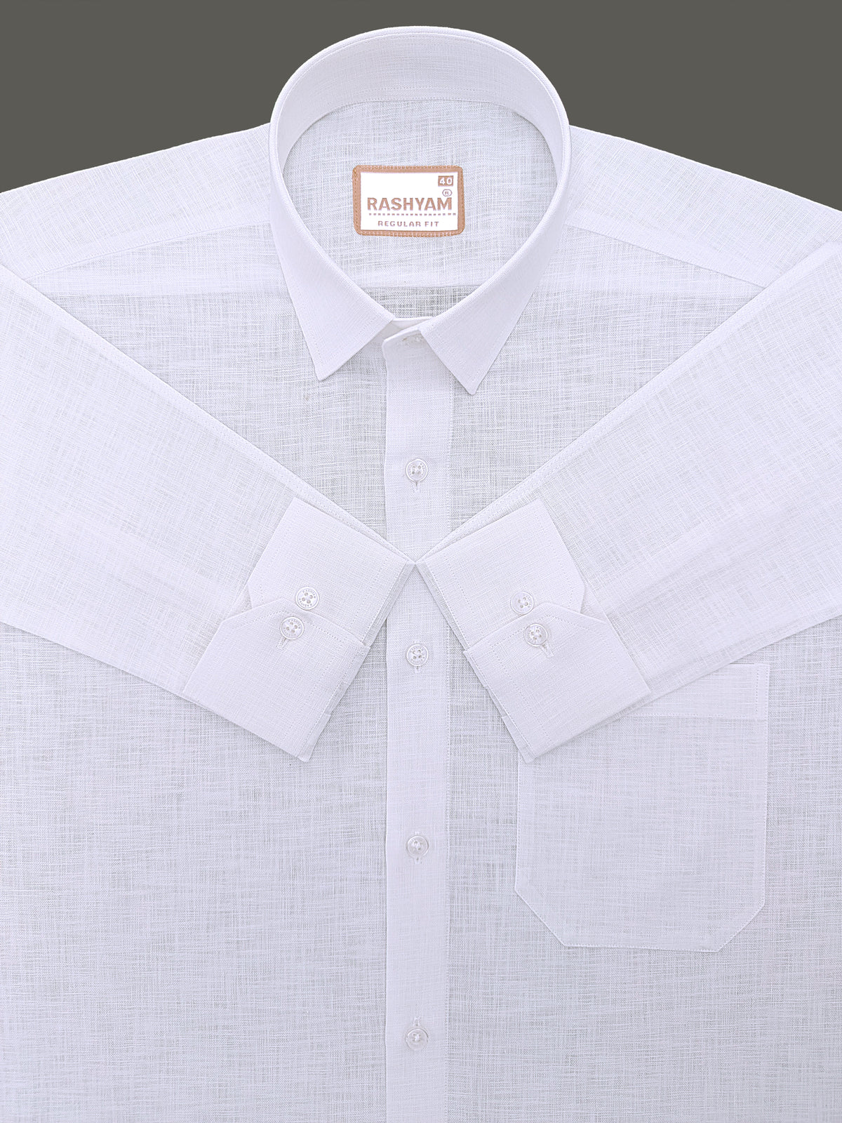 Italian Linen Noventia Natural White Formal Shirt
