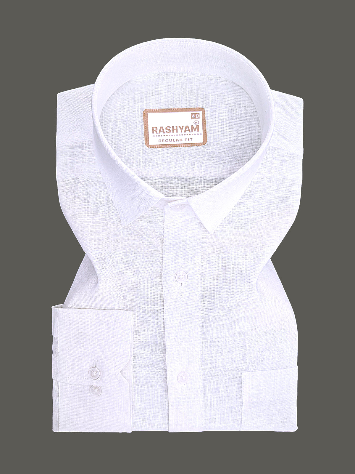 Italian Linen Noventia Natural White Formal Shirt
