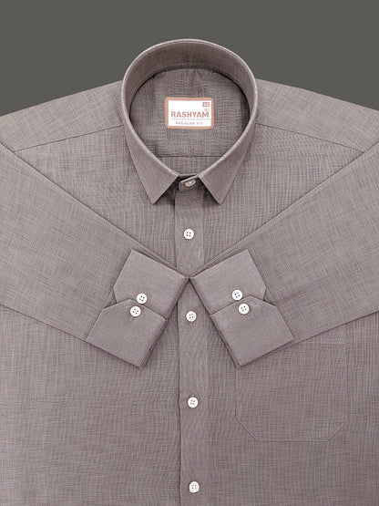 Italian Linen Noventia Feather Grey Formal Shirt