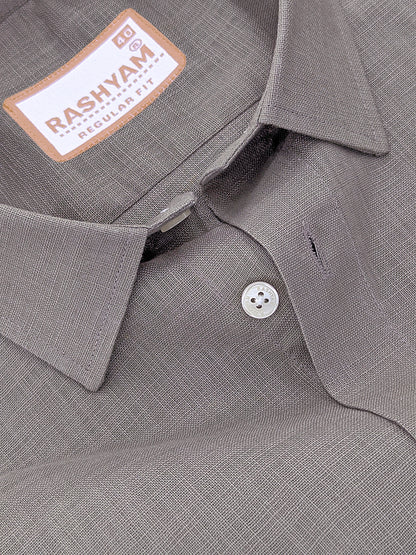 Italian Linen Noventia Feather Grey Formal Shirt