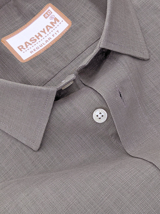 Italian Linen Noventia Feather Grey Formal Shirt