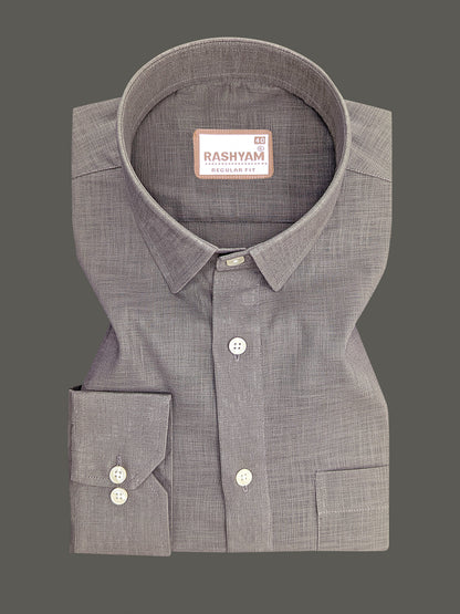 Italian Linen Noventia Feather Grey Formal Shirt