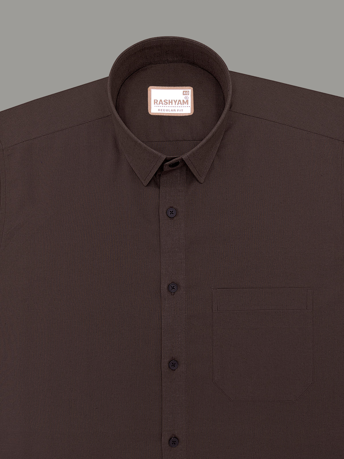 Luxurious Linen Cotton Montelio Mocha Brown Formal Shirt