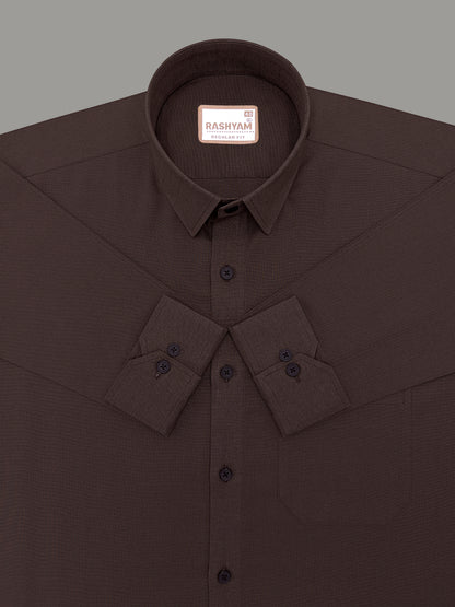 Luxurious Linen Cotton Montelio Mocha Brown Formal Shirt