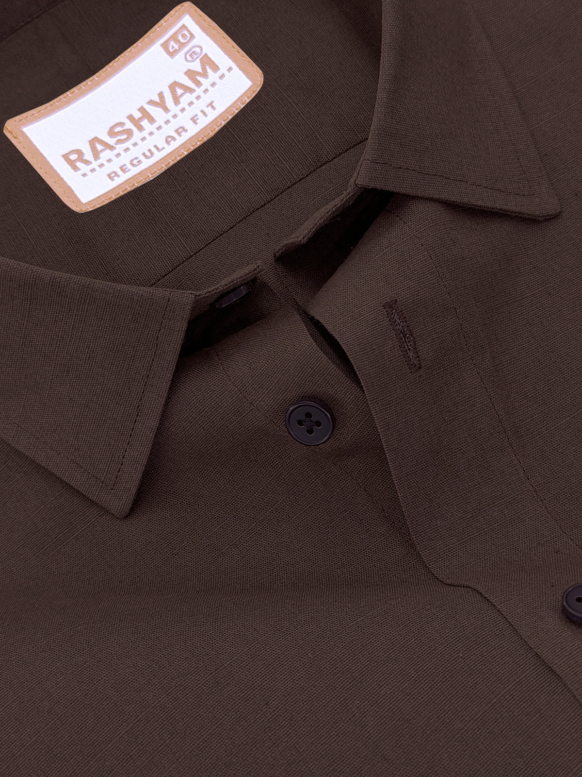 Luxurious Linen Cotton Montelio Mocha Brown Formal Shirt