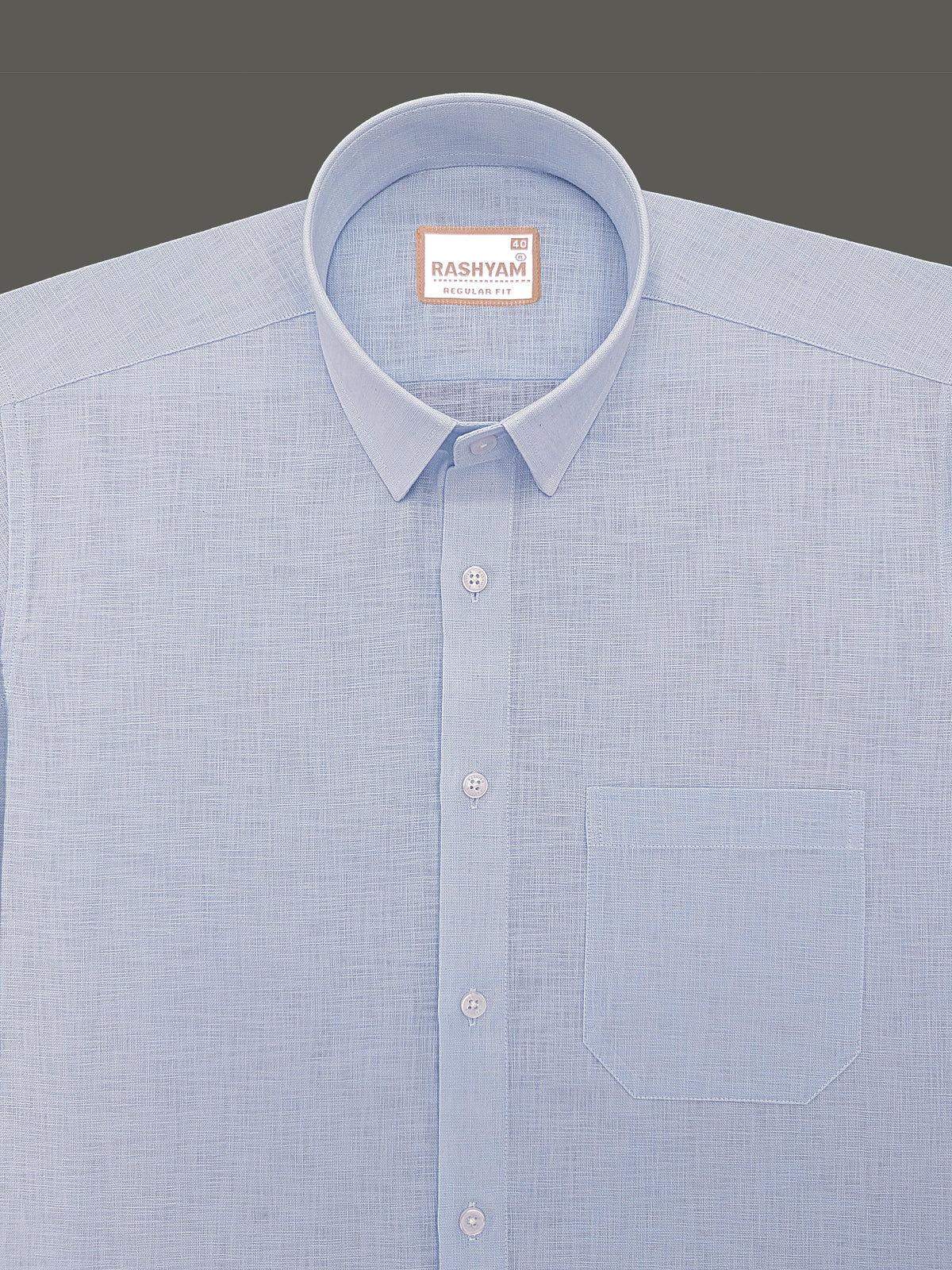Italian Linen Noventia Pastel Sky Formal Shirt