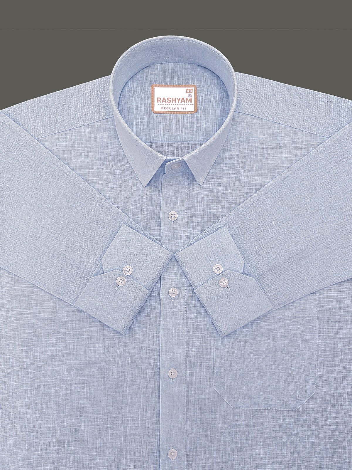 Italian Linen Noventia Pastel Sky Formal Shirt