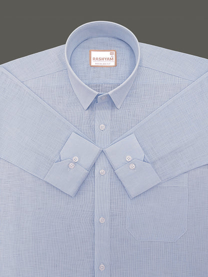 Italian Linen Noventia Pastel Sky Formal Shirt