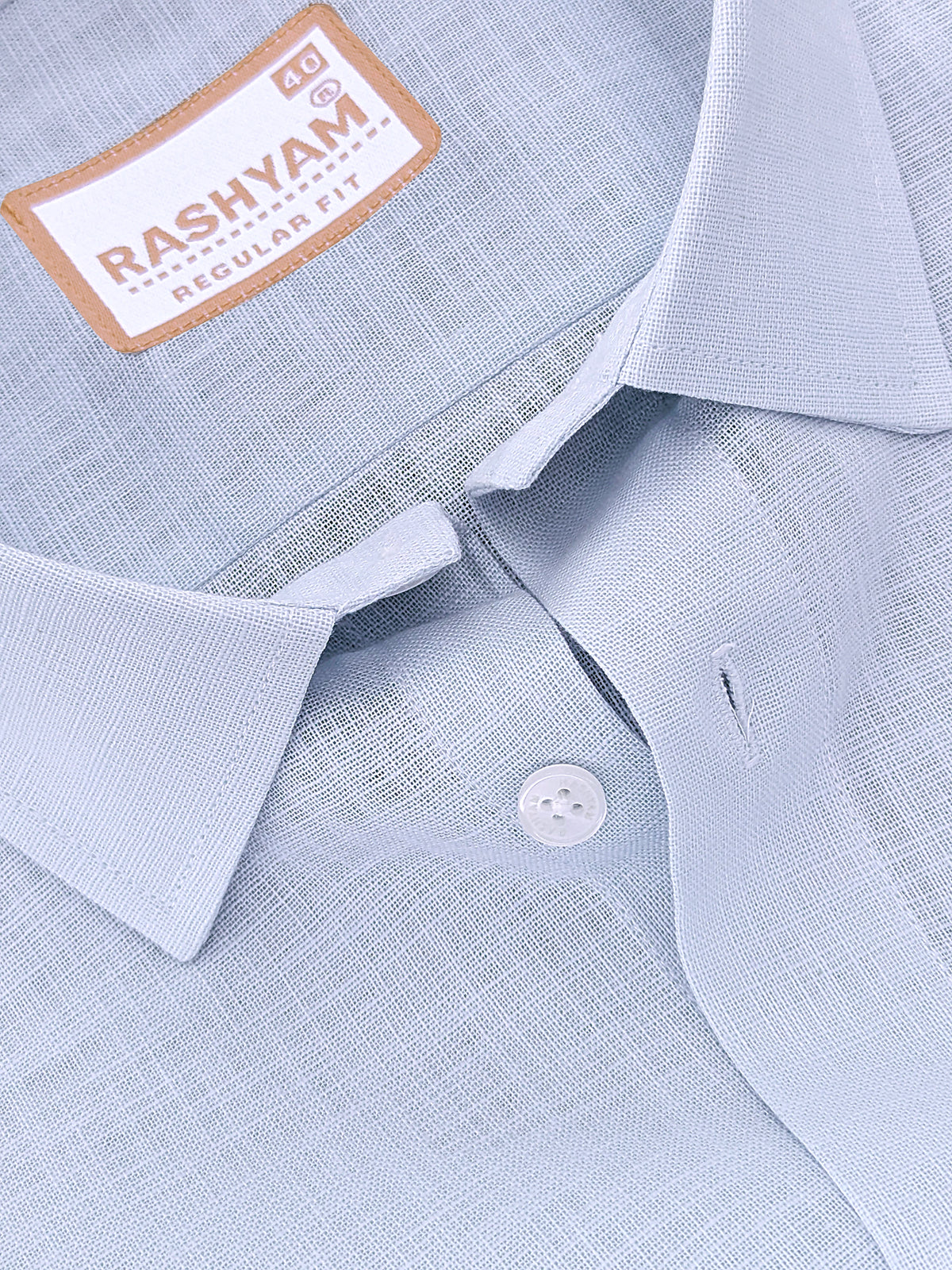 Italian Linen Noventia Pastel Sky Formal Shirt