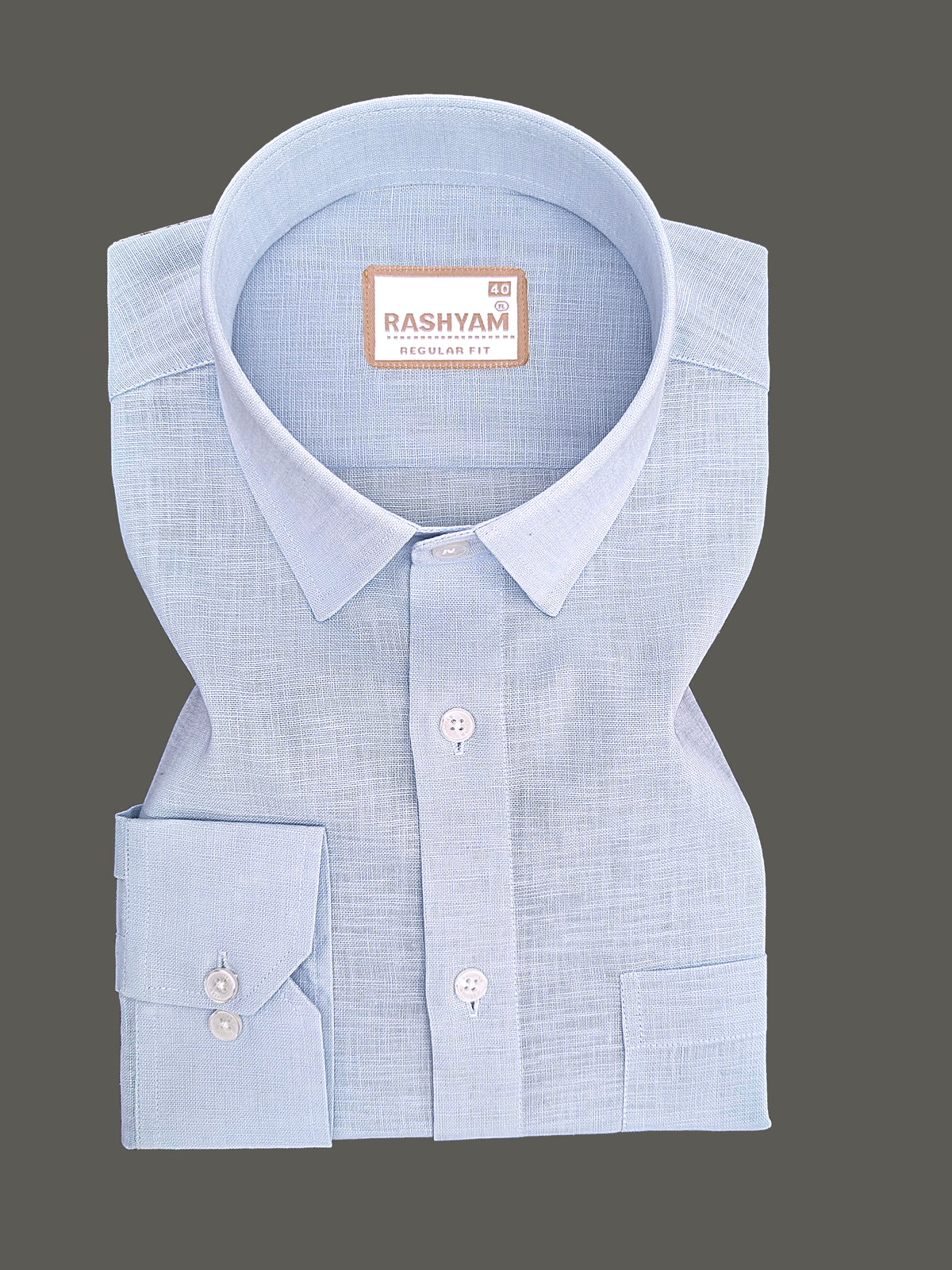 Italian Linen Noventia Pastel Sky Formal Shirt