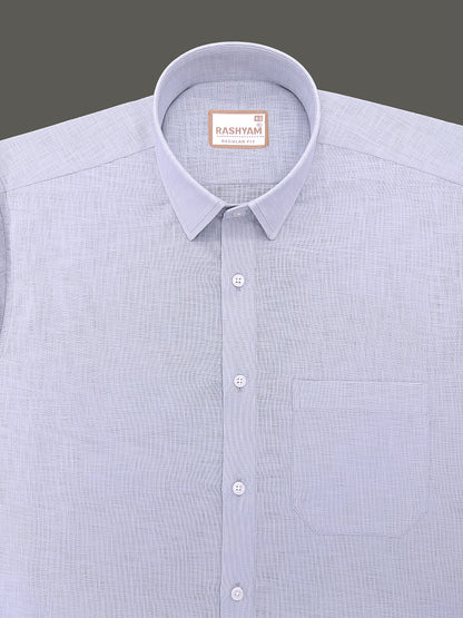 Italian Linen Noventia Cool Grey Formal Shirt