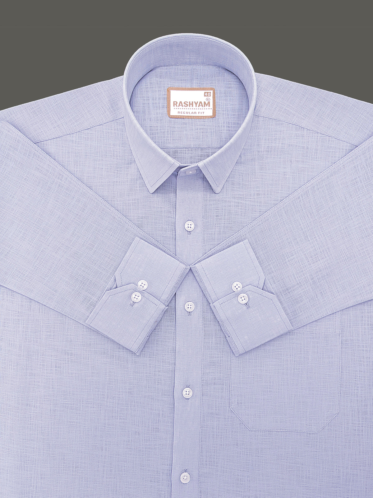 Italian Linen Noventia Cool Grey Formal Shirt