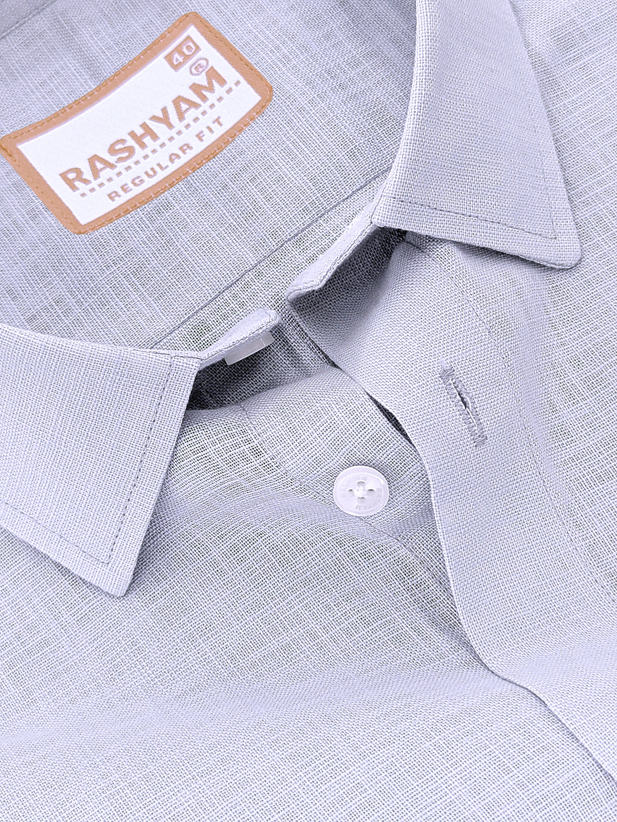 Italian Linen Noventia Cool Grey Formal Shirt