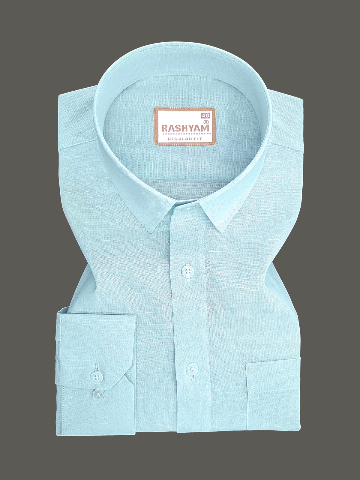 Luxurious Linen Cotton Montelio Iceberg Blue Formal Shirt