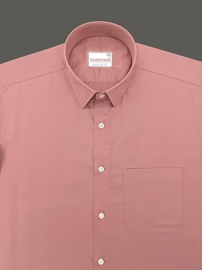 Avellino Luxurious Coral Peach Soft Cotton Shirt For Men