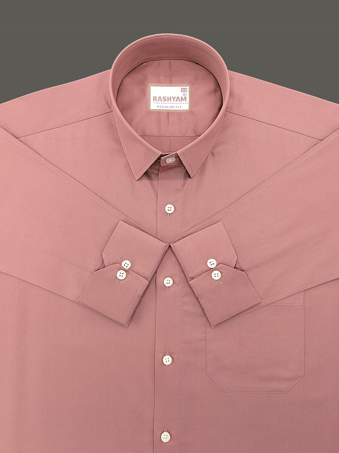 Avellino Luxurious Coral Peach Soft Cotton Shirt For Men