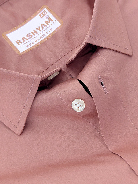 Avellino Luxurious Coral Peach Soft Cotton Shirt For Men