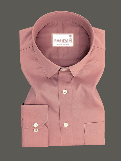 Avellino Luxurious Coral Peach Soft Cotton Shirt For Men