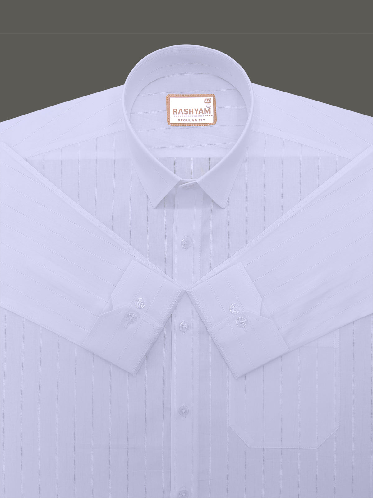 Luxurious Designer White Stripe Formal Shirt For Men