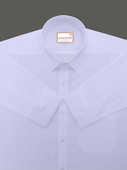 Luxurious Designer White Stripe Formal Shirt For Men