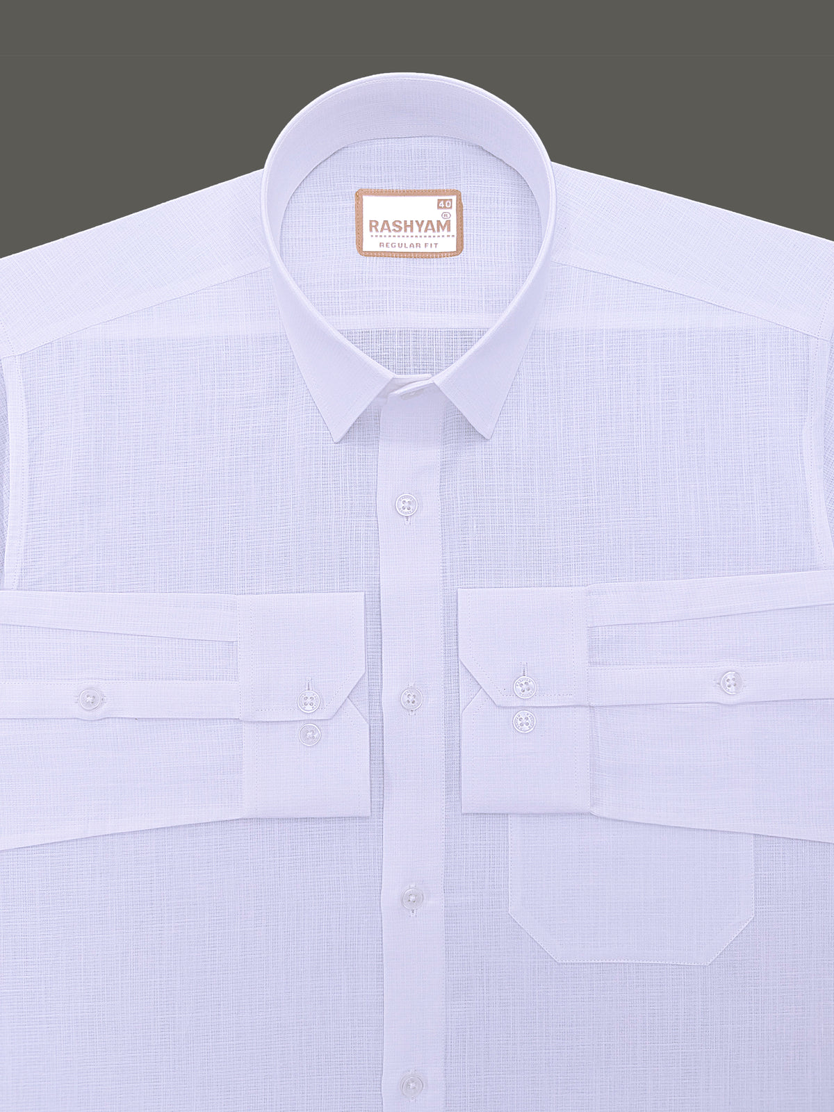 Linen Cotton Valtique Bright White Formal Shirt