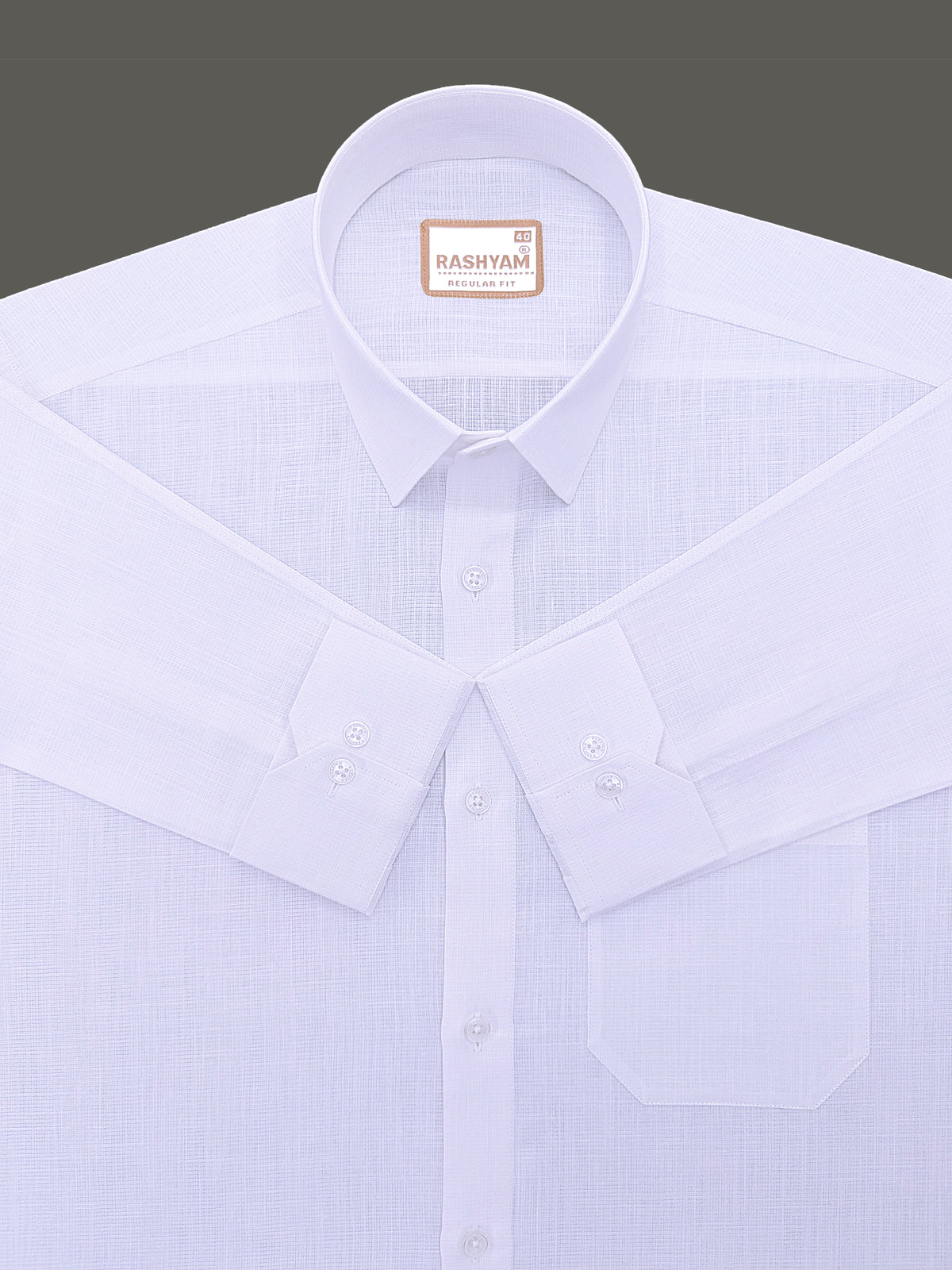 Linen Cotton Valtique Bright White Formal Shirt