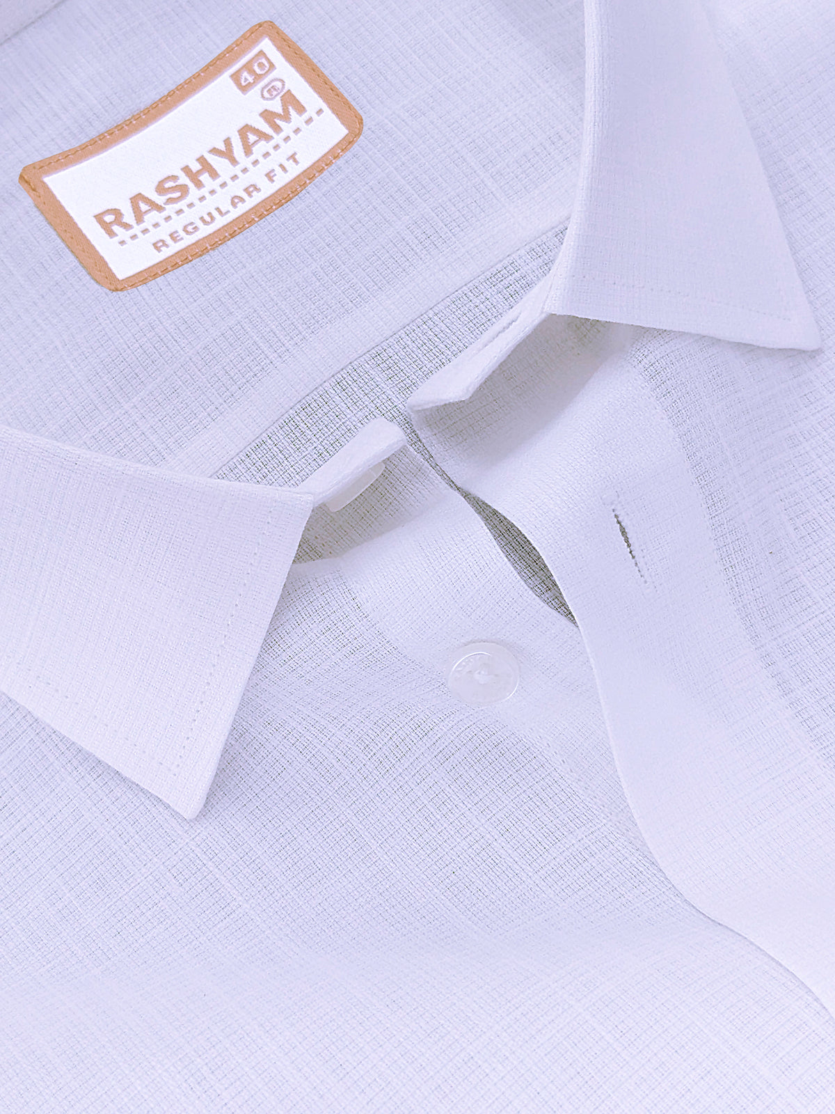 Linen Cotton Valtique Bright White Formal Shirt