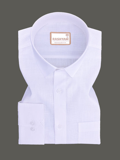 Linen Cotton Valtique Bright White Formal Shirt